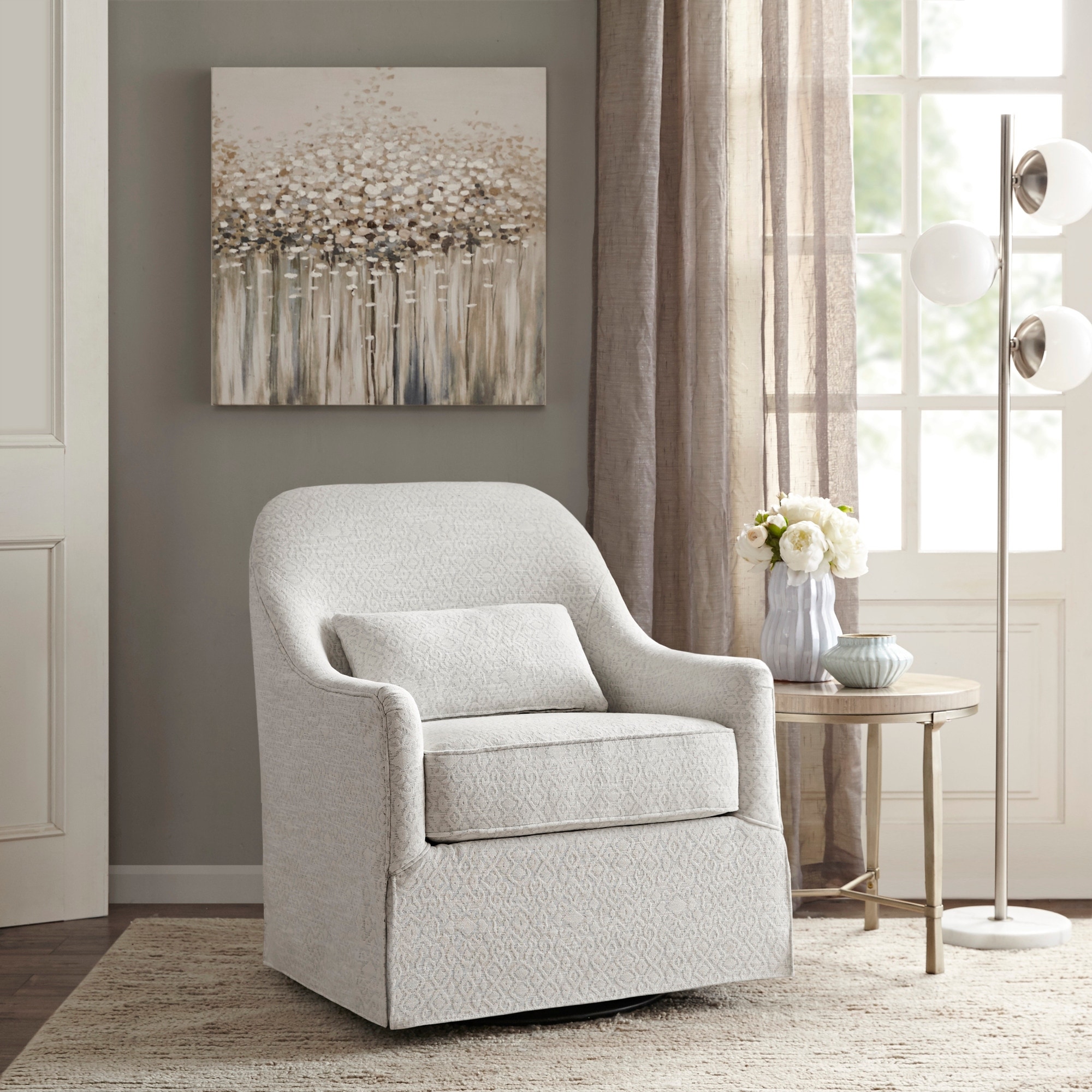 Farmhouse swivel chair sales