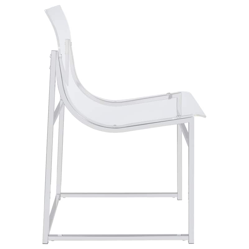 Adino Acrylic Dining Side Chair Clear with Sled Base (Set of 2)