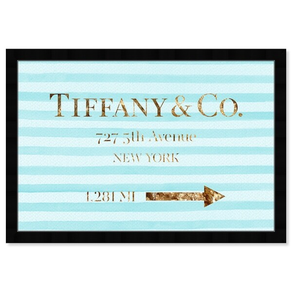 Oliver Gal 'Jewelry Road Sign' Fashion and Glam Framed Wall Art