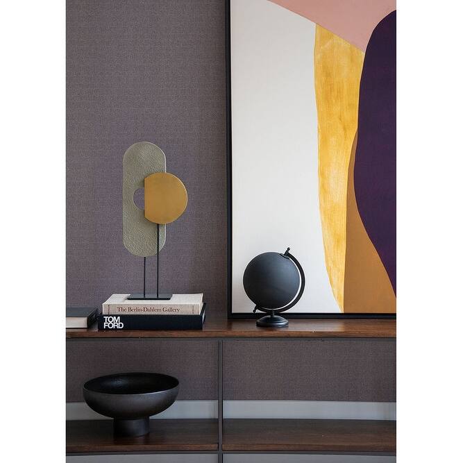 Brewster Basilic Purple Mosaic Wallpaper - 20.5in x 396in x 0.025in