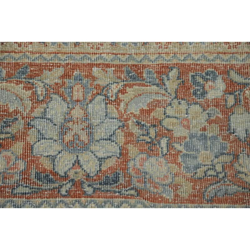 Hand Knotted Oriental 100% Wool Carpet Traditional Floral Beige & Ivories Mahal Area Rug - 13' 5'' X 9' 11''