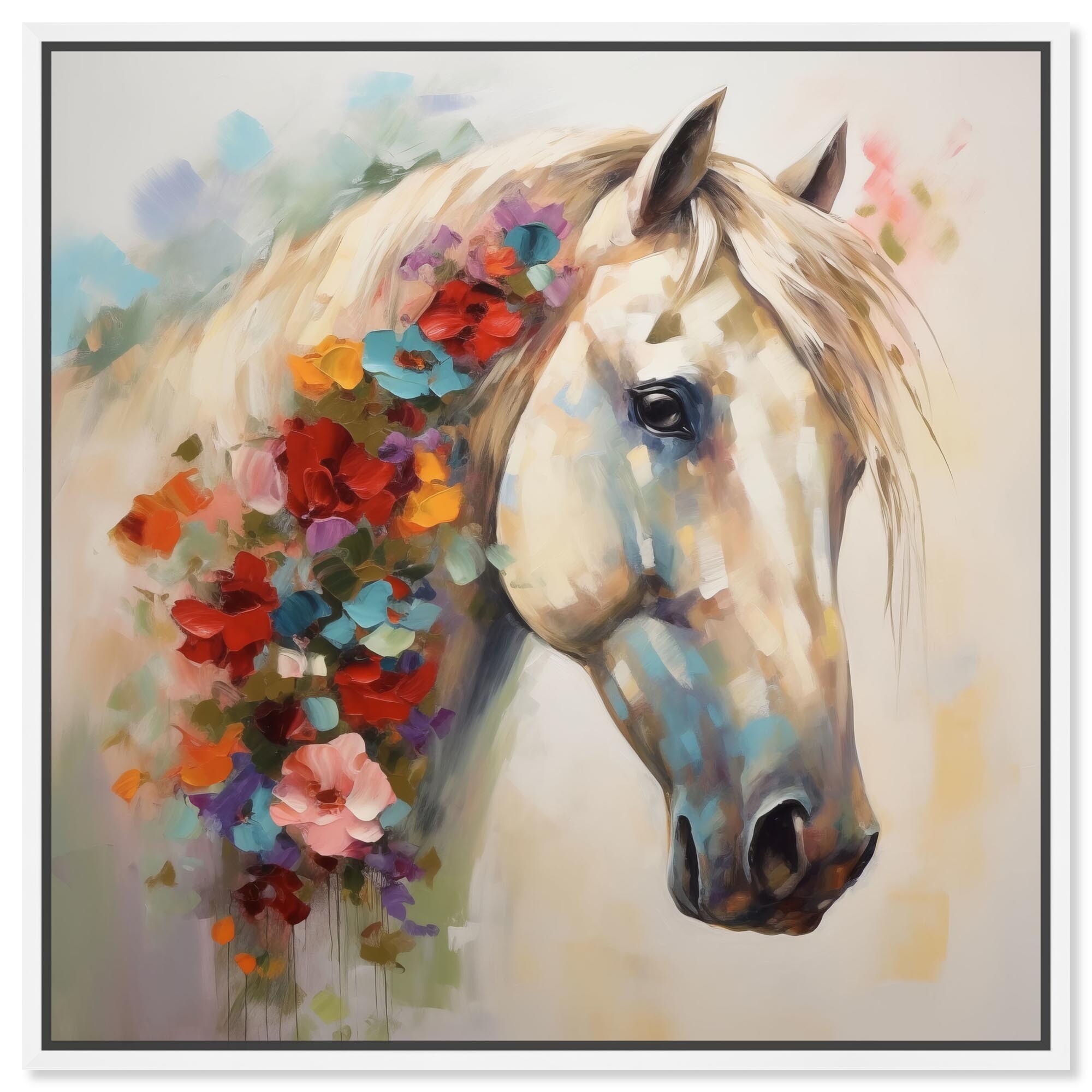 The Grace of Nature Canvas Horse Wall Art by Art Remedy