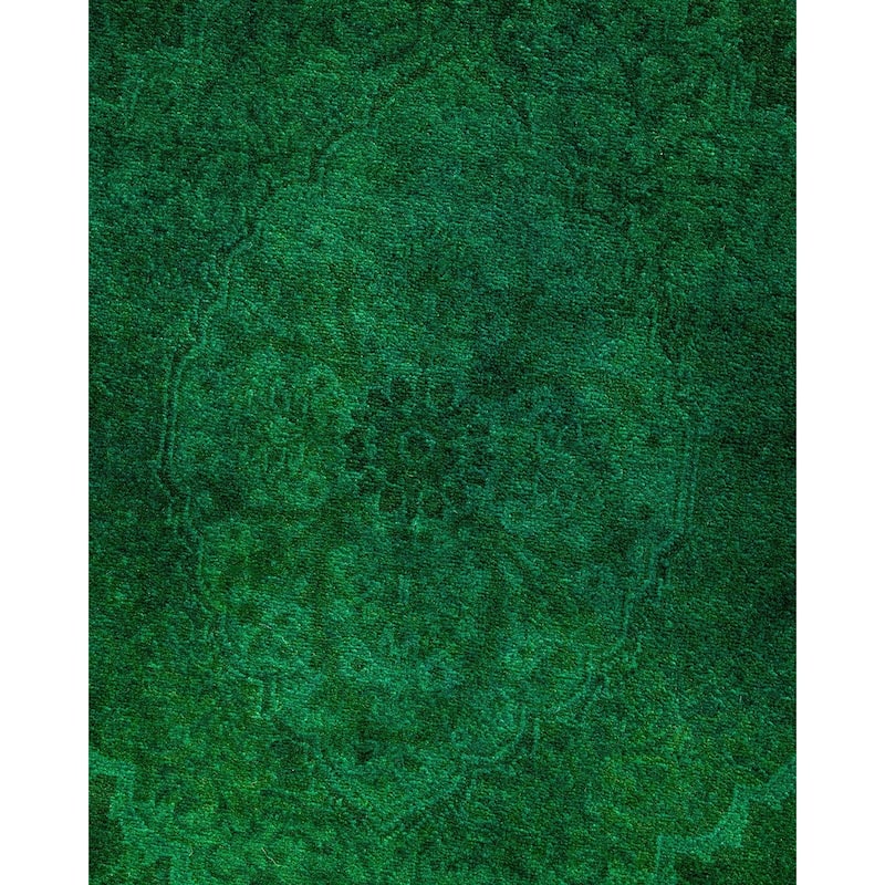 Contemporary Overdyed Wool Hand Knotted Area Rug - 3' 1" x 5' 3"