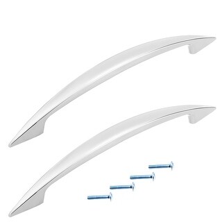 Furniture Zinc Alloy Chrome Plated Pull Handle 5 Inch Hole Spacing 2pcs ...