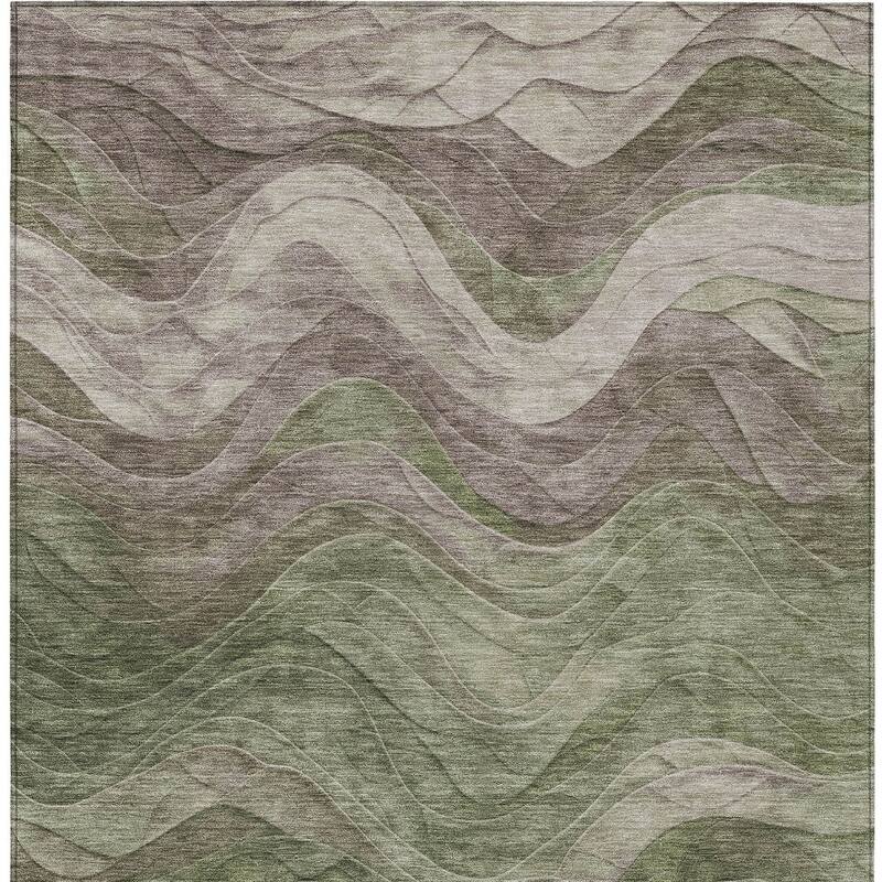 HomeRoots Abstract Transitional Rectangle Outdoor Rug