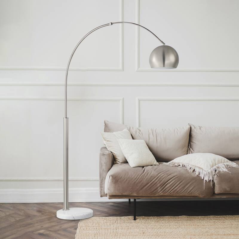 Aglow 77.375" Height Floor Lamp, Grey - 15 x 55.25 x 77.375"