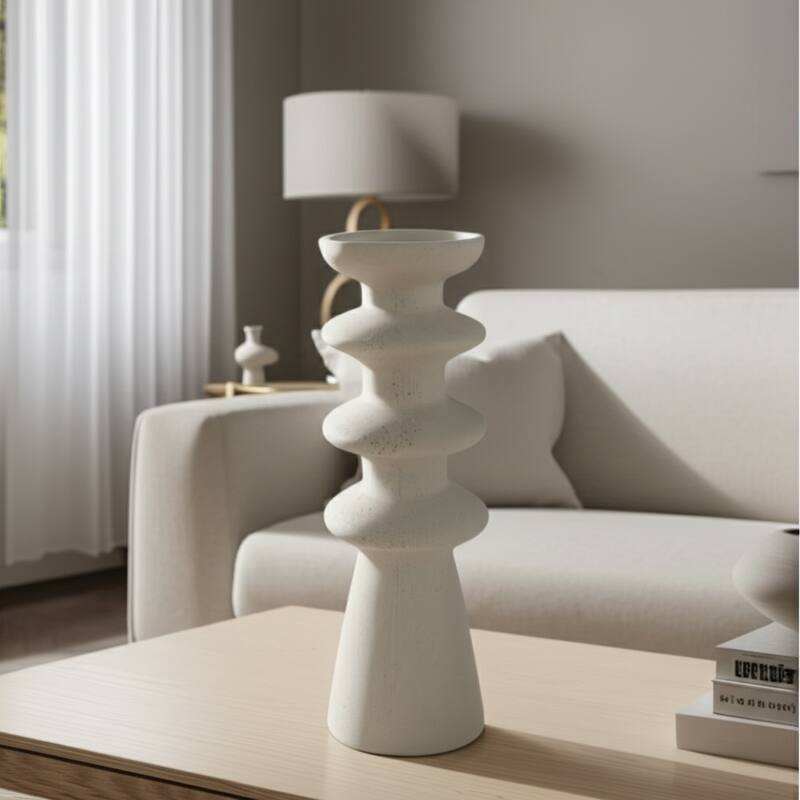 Ceramic Decorative Sculpture Modern Silhouette Geometric Design