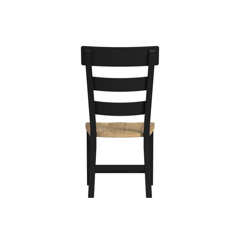 Hendricks Ladder Back Side Chair, Rustic Wheat and Raven (Set of 2)