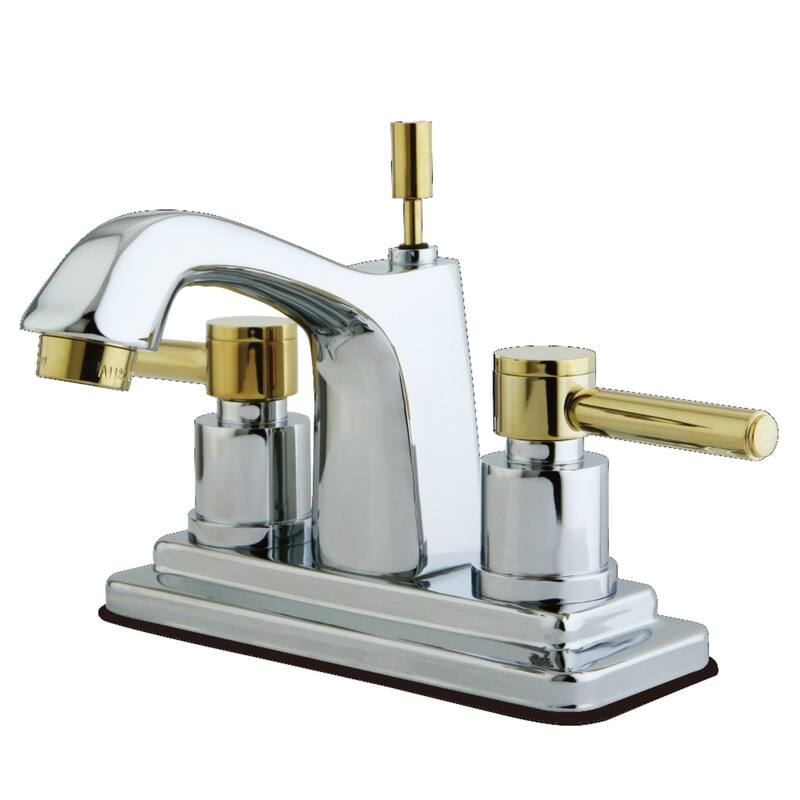 Kingston Brass Concord 4 in. Centerset Bathroom Faucet - Polished Chrome/Polished Brass