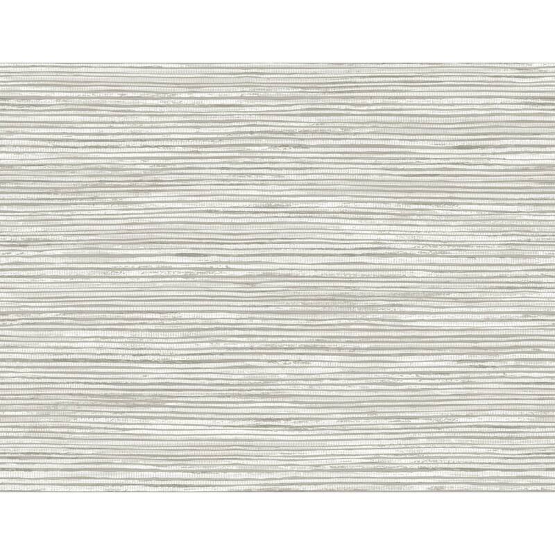 Seabrook Designs Lillian August Osprey Faux Grasscloth Unpasted Wallpaper - 27 in. W x 27 ft. L - Cove Gray and Silver