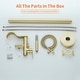 preview thumbnail 11 of 12, Freestanding Tub Faucet With Hand Sprayer Floor Mount Roman Bathtub Faucet Modern Waterfall Tub Filler Trim With Handheld Showe