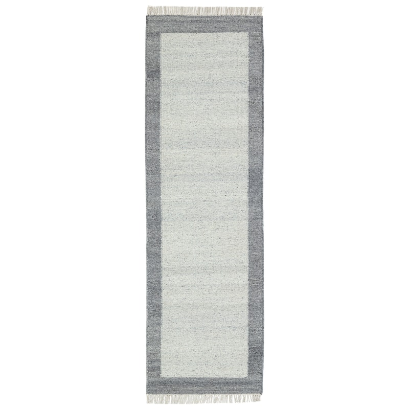 Terra by Obeetee Nu Maison Soft Border Rug - Navy - 2'6" x 8'