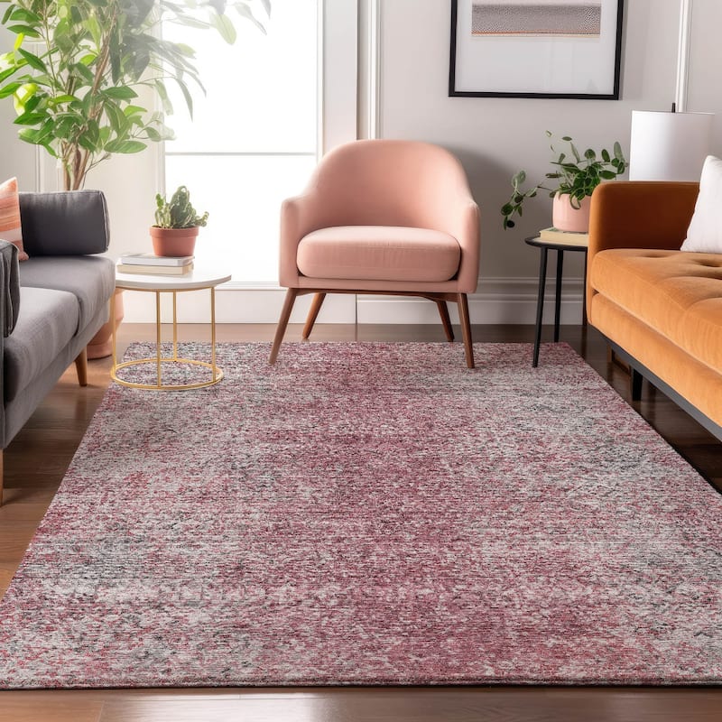 Premium Washable Super Soft Chic Ombre Mayfield Rug - Merlot - 3' x 5' - Rectangle
