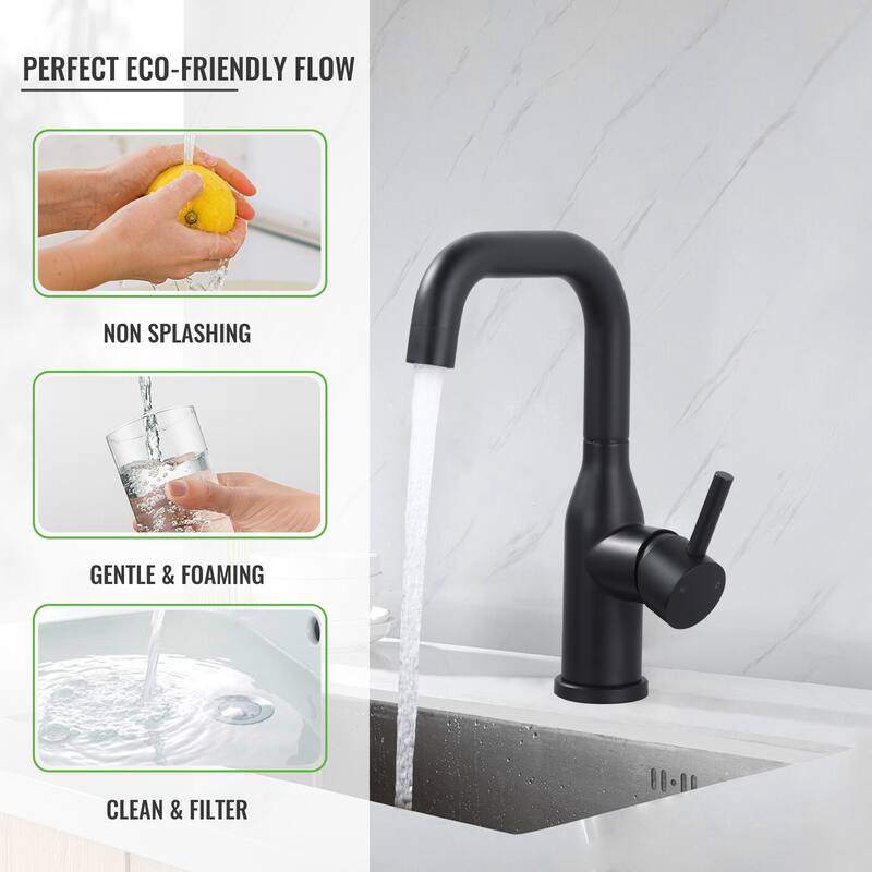 WOWOW Single Handle Bar Faucet With Swivel Spout