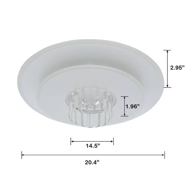 YPQXYHDA 9.8 Crystal Flush Mount Ceiling Light Fixtures LED Round Mini Chandelier Light Fixture