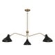 preview thumbnail 8 of 7, Meridian M7019 3 Light 55" Wide Chandelier