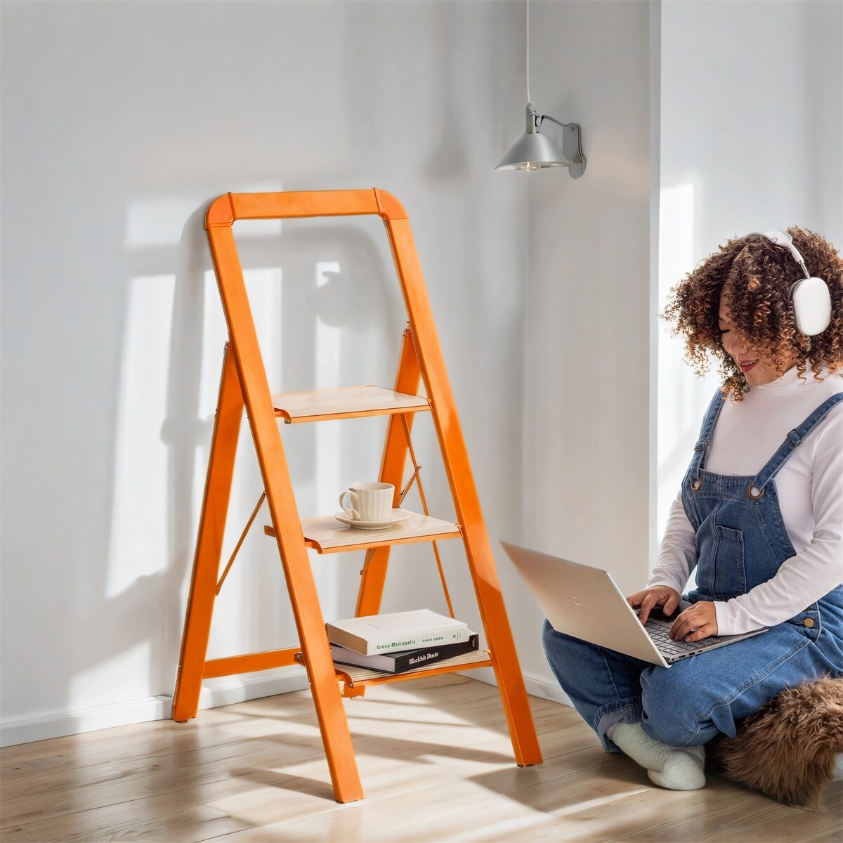 3 Step Ladder Folding Step Stool for Adults with Wide Anti Slip Pedal On Sale Bed Bath Beyond 40155387