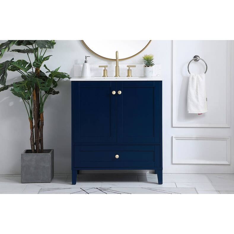 Elegant Lighting VF18030-BS Sommerville 30" Free Standing Single Basin