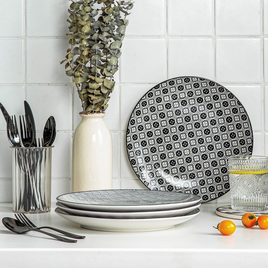 vancasso Macaron 8-Piece Oriental Dinner Plates Dessert Soup Plate