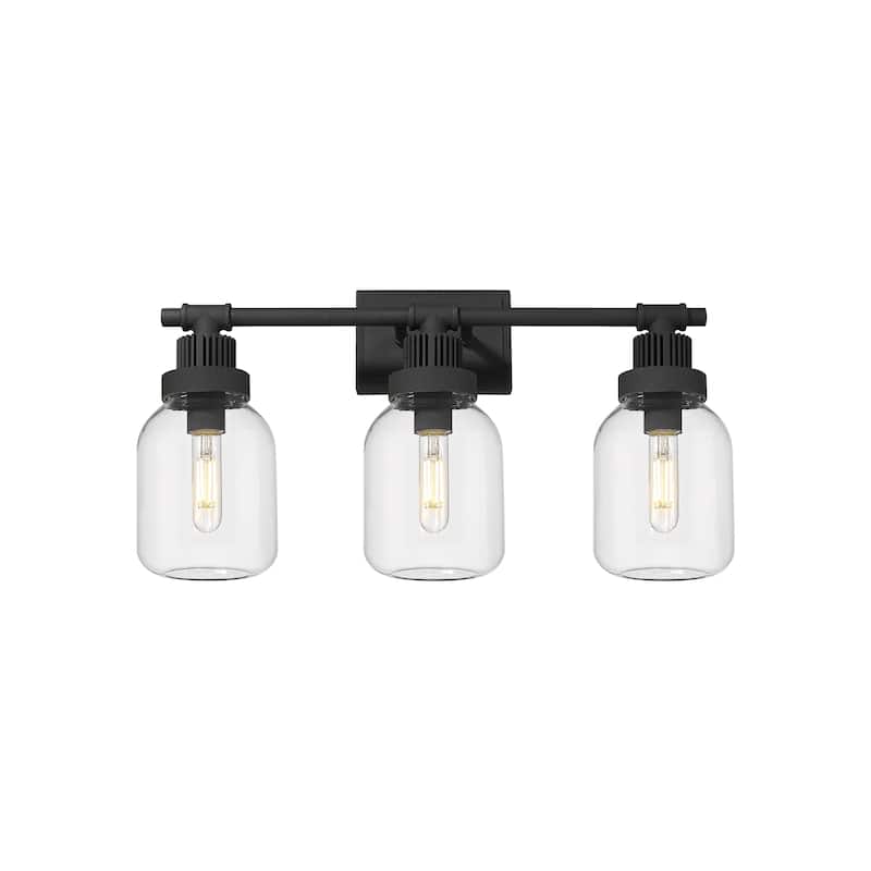 Innovations Lighting Somers - 3 Light 6" Wall-Mounted Bath Vanity Light - Clear/Textured Black