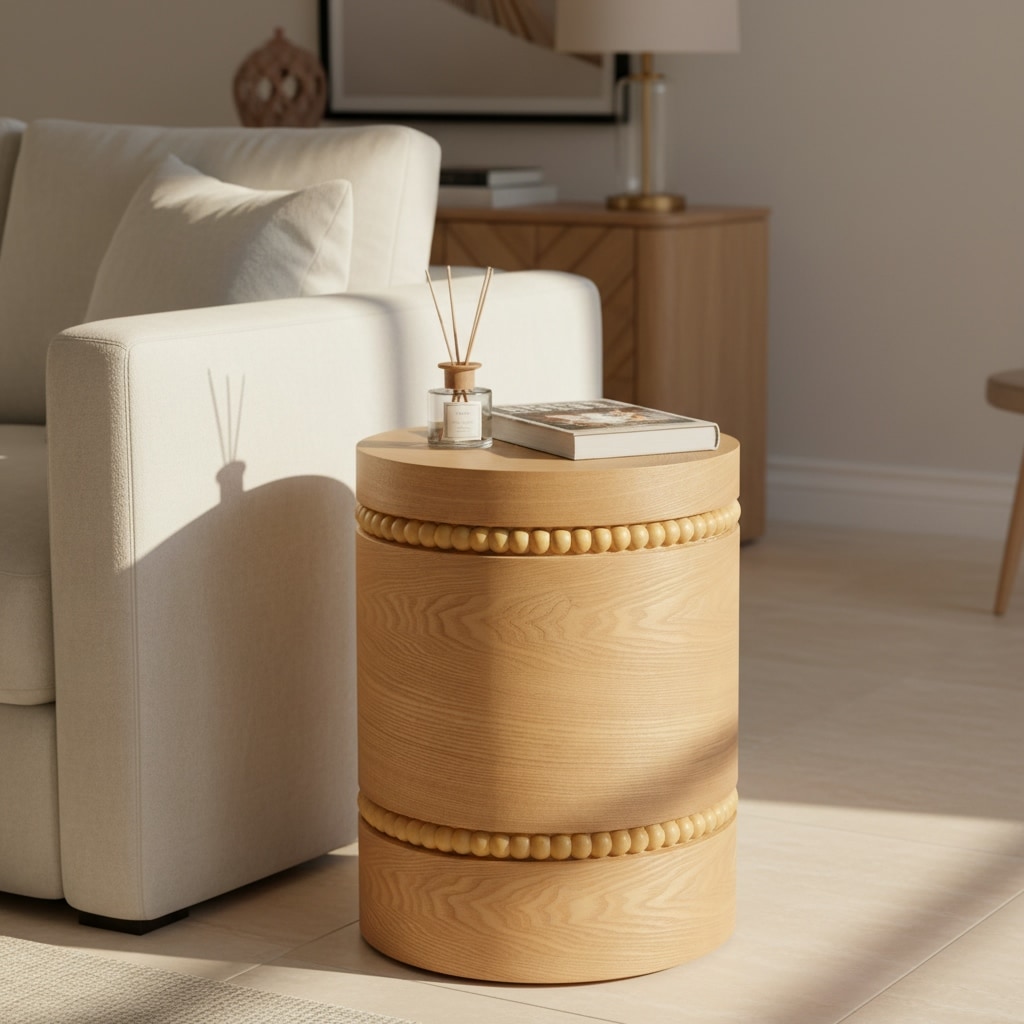 Christopher Knight Home - Camden Modern 15.35" Lightweight Wave-Shaped End Table with Tiered Shelves for Bedroom, Living Room