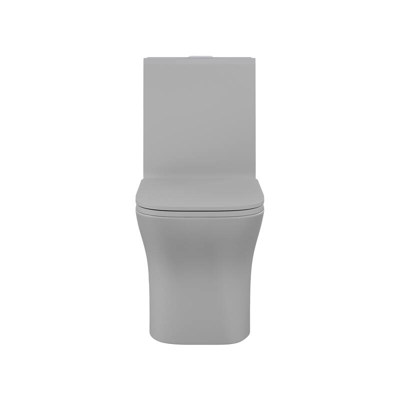 Concorde One Piece Square Toilet Dual Flush In Matte Grey 1.1/1.6 Gpf - 26.06" x 13.98" x 29.21"