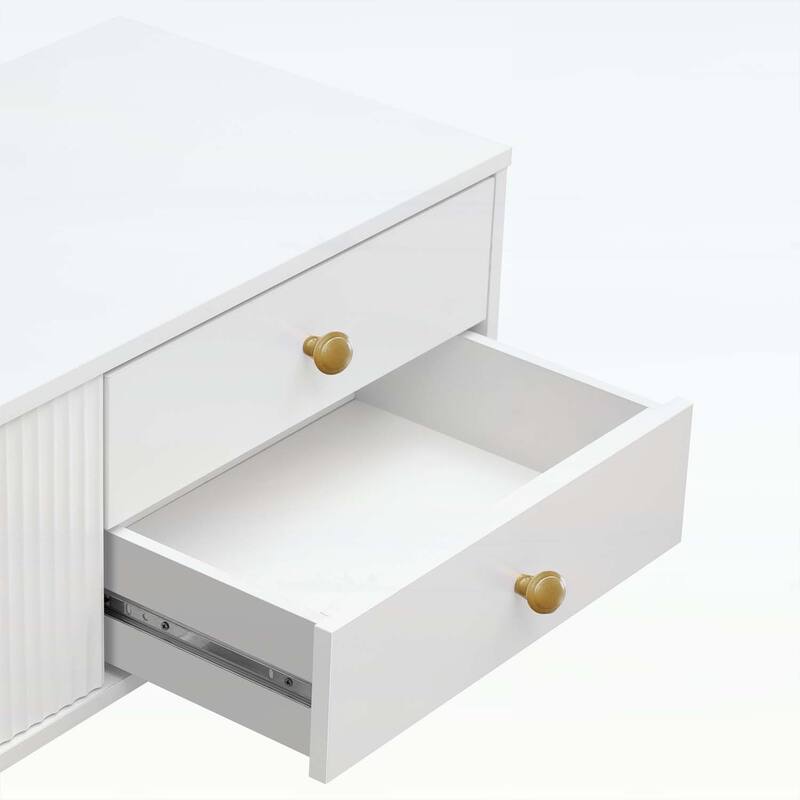 TV Stand for 65+ Inch TVs,Modern Entertainment Center with Storage and Cable Management