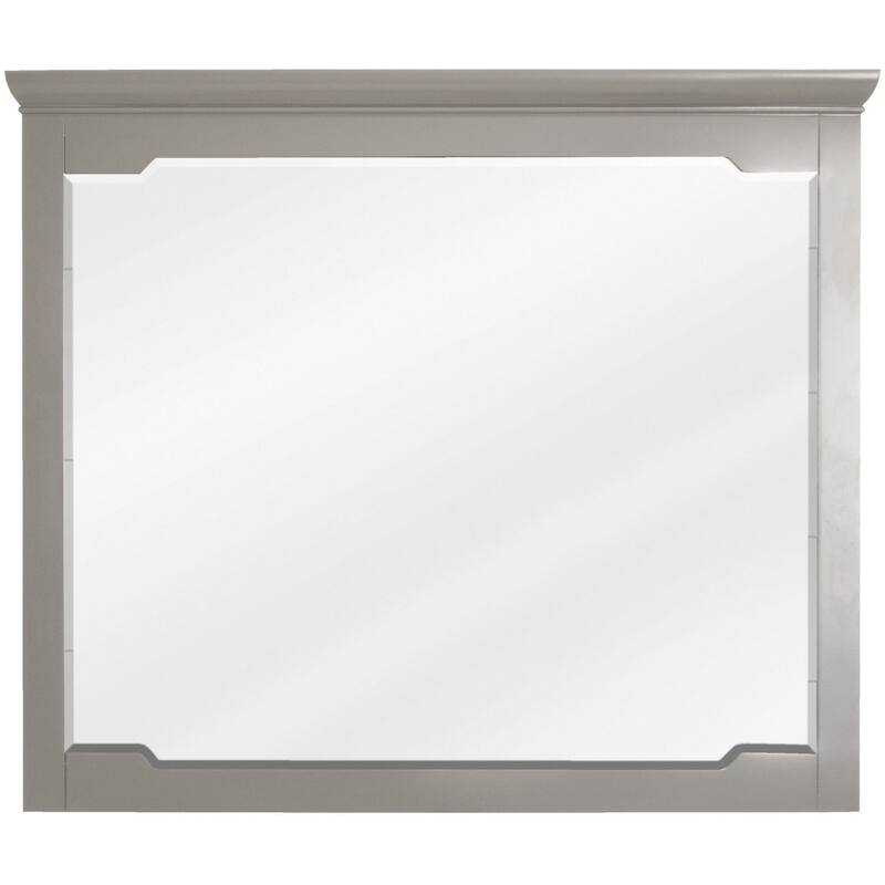 Jeffrey Alexander Chatham 34" x 40" Rectangular Beveled Framed Wall - Grey