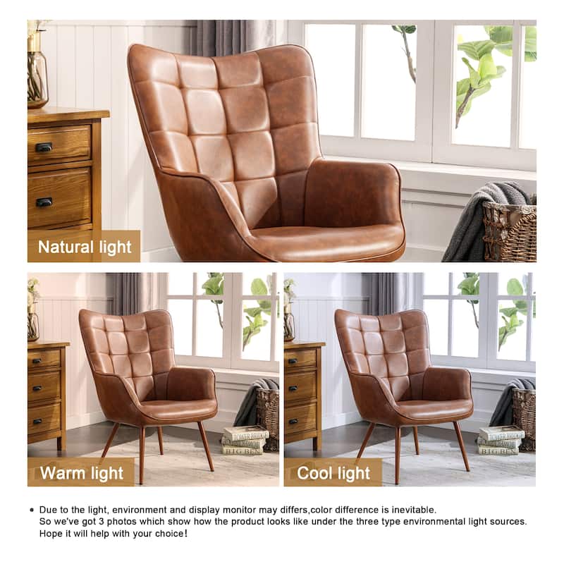 Modern Accent Chair Wingback Armchair