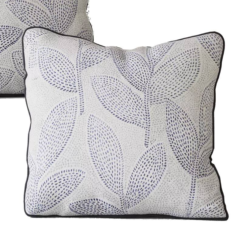 Alti 85 Inch Sofa with 2 Floral Print Throw Pillows, Dark Gray Chenille