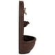 preview thumbnail 6 of 7, Sunnydaze Messina Hanging Outdoor Wall Water Fountain with Iron Finish - 26-Inch - Bronze
