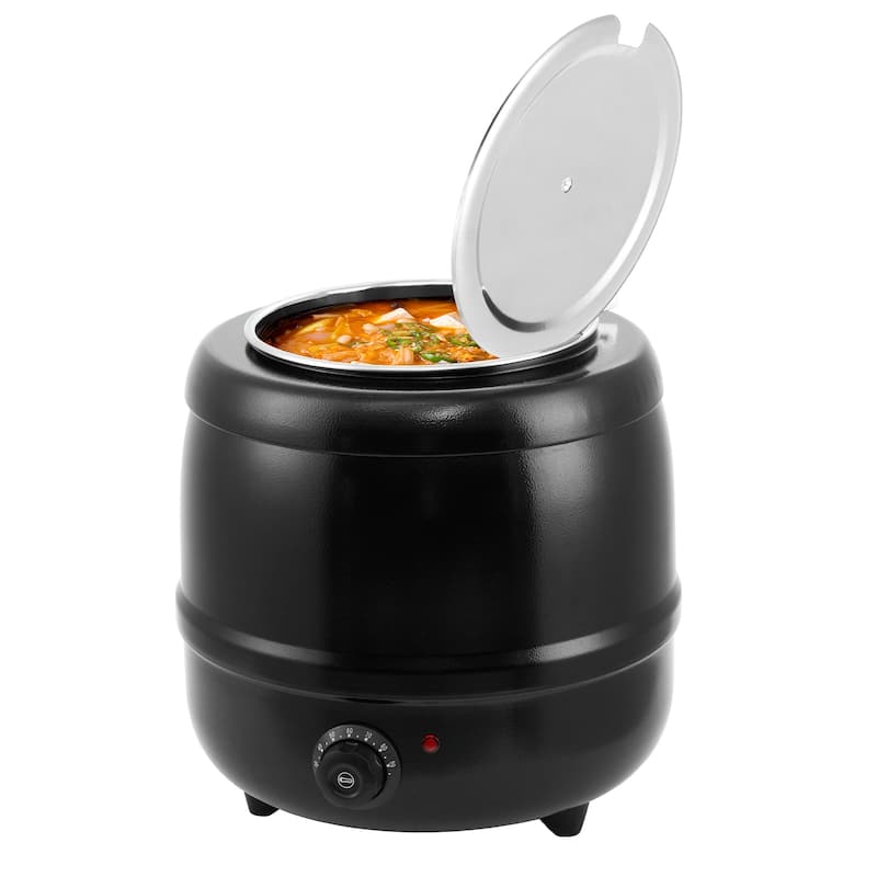 Portable Electric Drum-Type Soup Food Warmer for Restaurant, Buffet, Catering - 10.5Qt