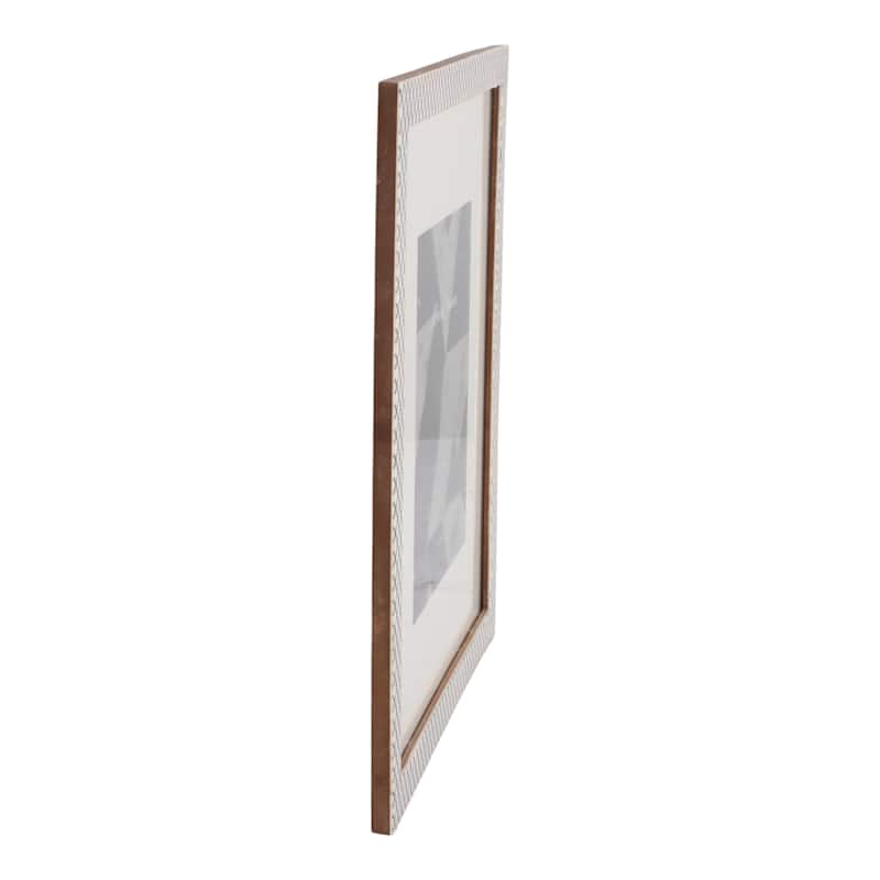 Resin Glass Picture Frame Matted Casual Home Decor with Backing