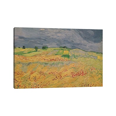 iCanvas "Plain at Auvers, 1890 " by Vincent van Gogh Canvas Print