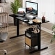 preview thumbnail 51 of 51, Futzca Height Adjustable Electric Standing Desk Sit Stand Computer Stand up Desk with Splice Board Black/Black48*24