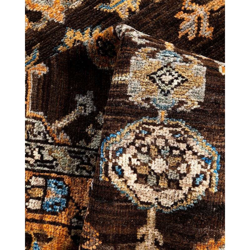 Serapi One-of-a-Kind Hand-Knotted Area Rug - Brown, 4' 0" x 5' 11" - 4' 0" x 5' 11"