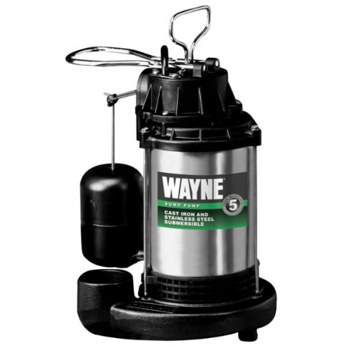 Wayne CDU980E Cast Iron Submersible Sump Pump with Vertical Switch, 3/4 HP