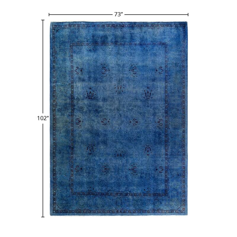 Contemporary Overdyed Wool Hand Knotted Area Rug - 6' 1" x 8' 6"