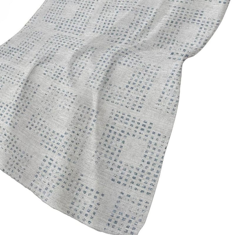 HomeRoots 50" X 70" Silver And Blue Geometric Polyester Woven Plush Throw Blanket