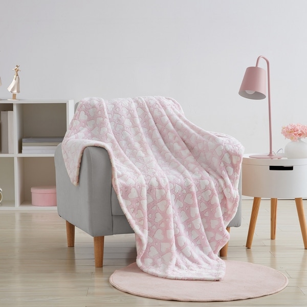 Dark pink bed throw outlet