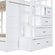 preview thumbnail 13 of 13, Multifunctional Design Wood Bunk Bed with Storage Drawers, Solid Construction, Safety Guaranteed, White