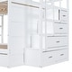preview thumbnail 48 of 46, Solid Wood Bunkbed Frame with Trundle, Storage Stairs and Guardrail