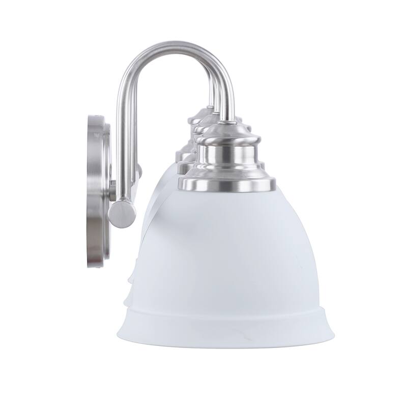 Aspen Creative Bathroom Vanity 3 Lights Fixture, Satin Nickel - Satin Nickel - Satin Nickel