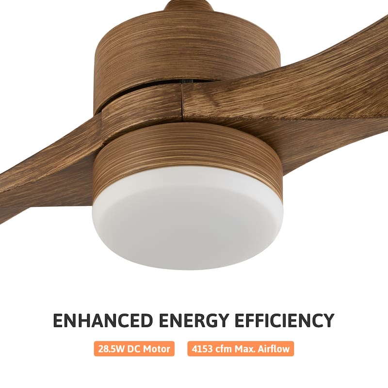 CO-Z 42" 2-Blade Reversible LED Ceiling Fan w Light Kit, Remote Control, Timer