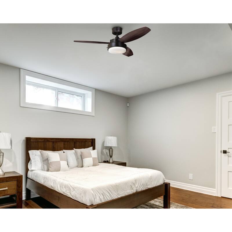 Westinghouse Lighting Alloy 3-Blade Indoor Ceiling Fan with LED Light Fixture and Opal Frosted Glass