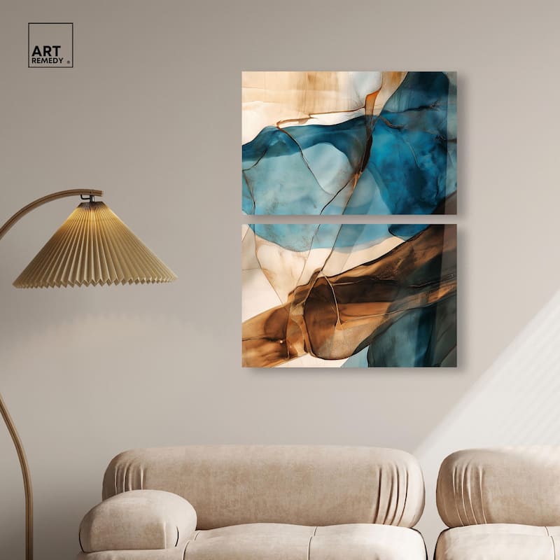 Glitch Aesthetic III Canvas Set of 2 by Art Remedy, Gallery Wrapped