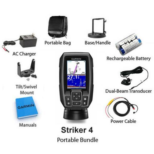 Shop Garmin 010 01550 10 Garmin Striker 4 Us Portable Bundle Overstock 20058454