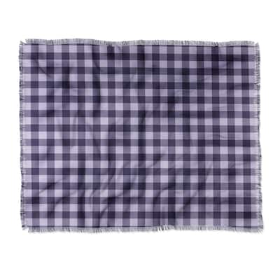 Colour Poems Gingham Dusk Made To Order Throw Blanket