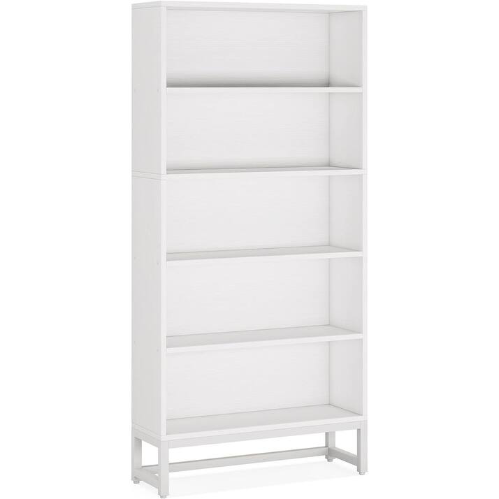 71-Inch Tall Bookcase, Heavy Duty Free-Standing Library Bookshelf with 5-Tier Shelves for Living Room