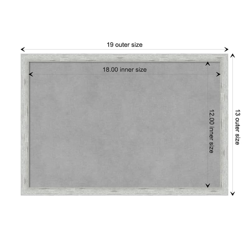 Amanti Art Imprint Silver Framed Magnetic Board - Board Size 18x12